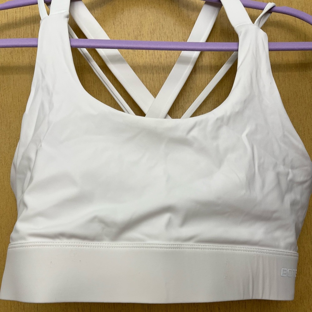 Women's White Sports Bra